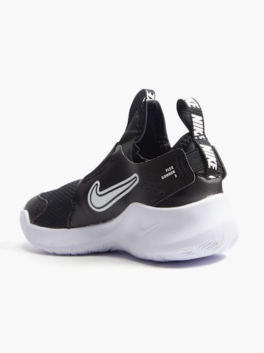 nike flex-runner 3 slip-on trainer zwart deichmann