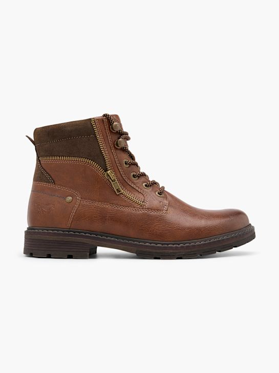mustang geregen enkellaars cognac deichmann