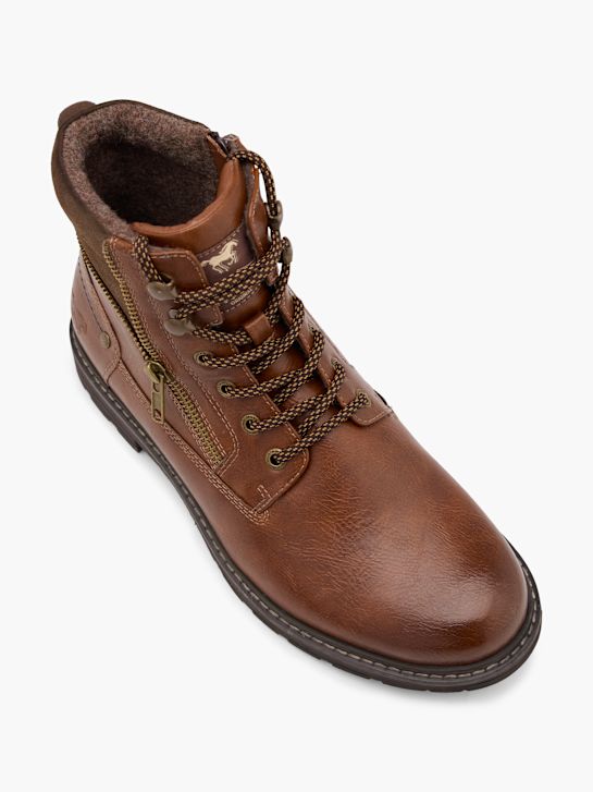 mustang geregen enkellaars cognac deichmann