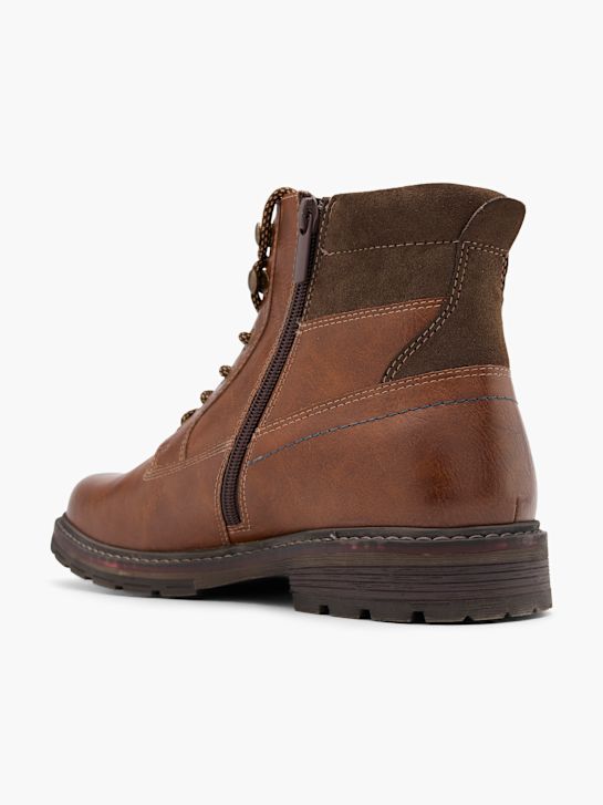 mustang geregen enkellaars cognac deichmann