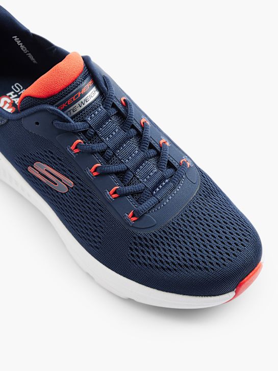 skechers swift fit trainer blauw deichmann