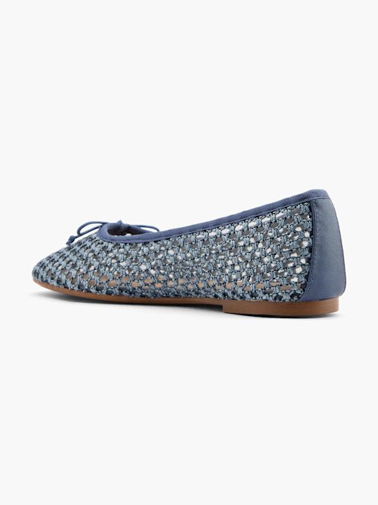 graceland ballet plat blauw deichmann