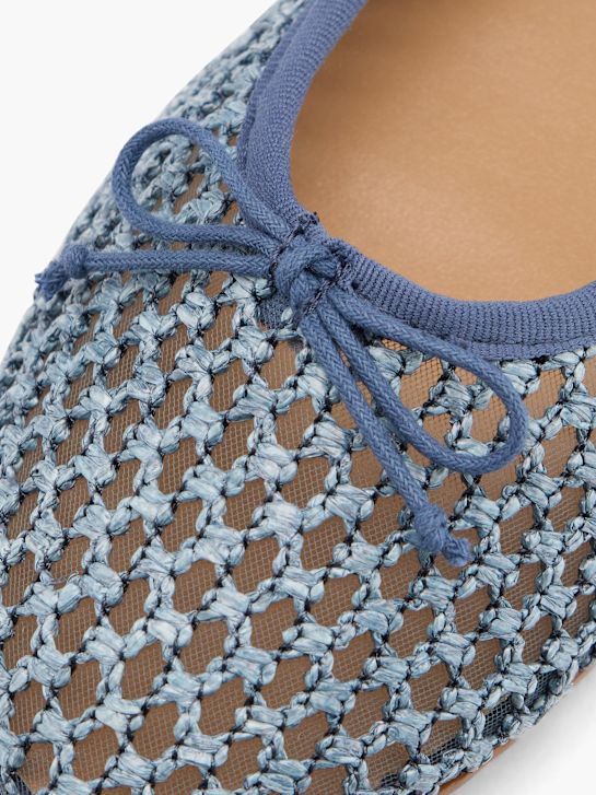 graceland ballet plat blauw deichmann