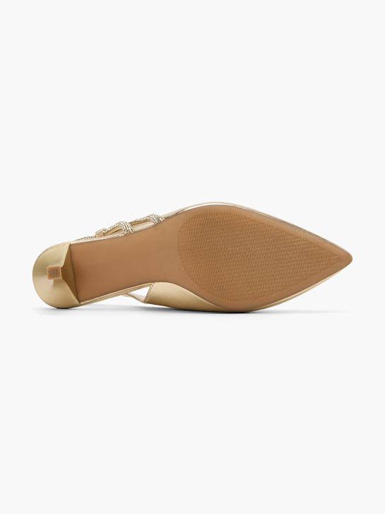 graceland slingback hiel goud deichmann