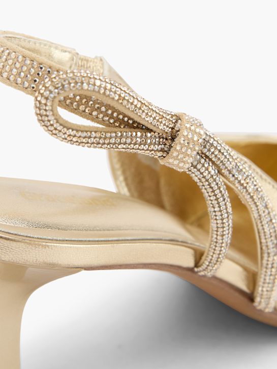 graceland slingback hiel goud deichmann