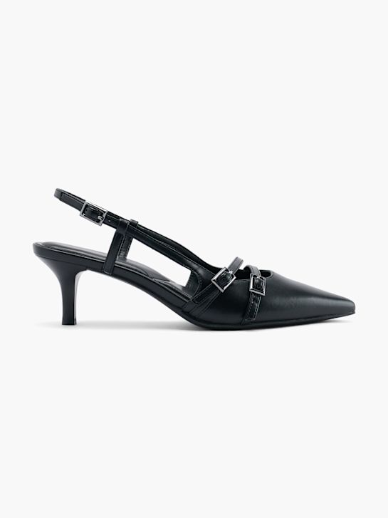 catwalk slingback hak zwart deichmann