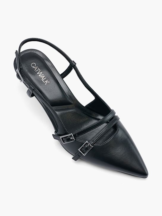 catwalk slingback hak zwart deichmann