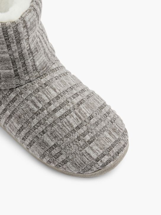 casa mia pantoffel pluche grijs deichmann