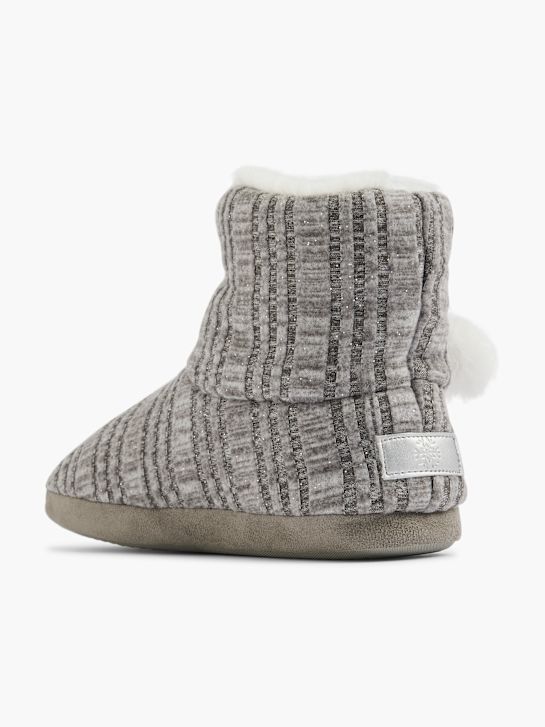 casa mia pantoffel pluche grijs deichmann