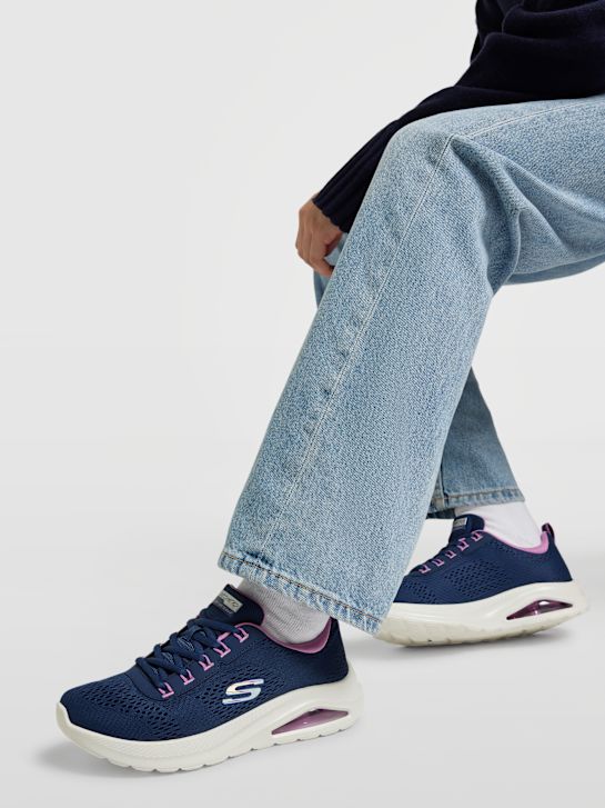 skechers contourist air trainer blauw deichmann