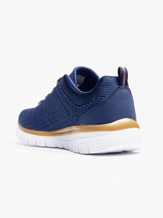 skechers sierlijke 2.0 slip-on trainer blauw deichmann