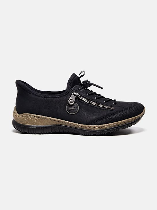 rieker slip-on trainer zwart deichmann