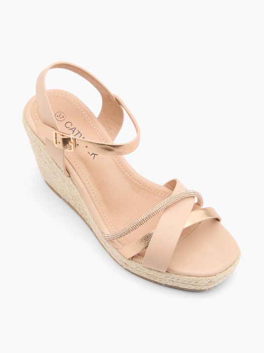 catwalk hakken sandaal goud deichmann