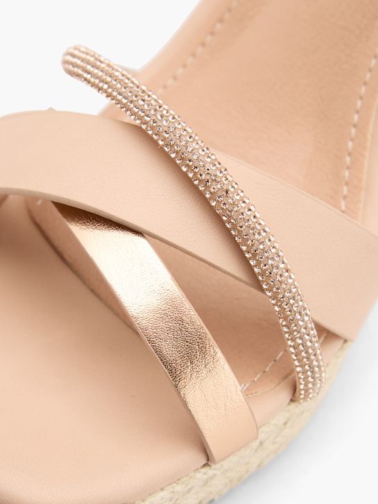 catwalk hakken sandaal goud deichmann